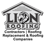 lion roofing replacement contractor mount prospect logo