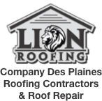 lion roofing contractor des plaines logo